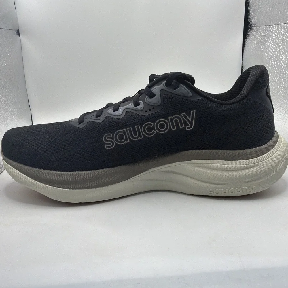 Saucony Men's Athleisure Ride 19 Running Shoe Black/Pewter Size 12. New